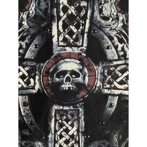 Nobility Skull Cross T Shirt Mens L Y2K Style Street Grunge Goth Punk Cyber-READ